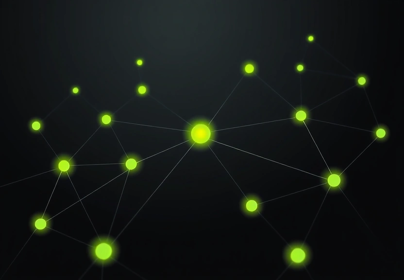 Rede de indicações se espalhando a partir de um ponto central, representando o programa de afiliado de número virtual do SMS Pix